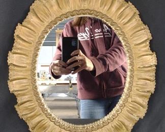 Vintage Syroco Wood Wall Mirror	