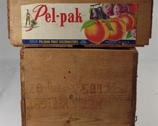 Danish Ham & Pel-Pak Wood Advertising Crates	
