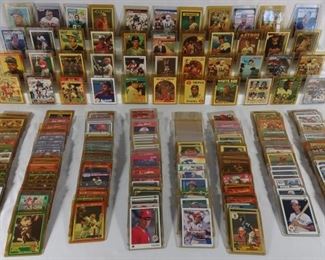 Early 1990s Baseball & Football Cards in Sleeves	