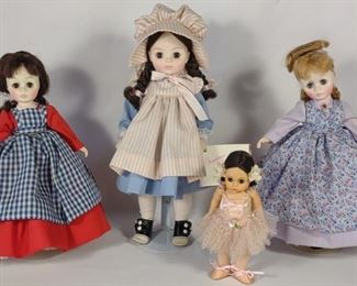4 Madame Alexander Dolls	