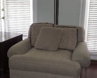 Oversized Norwalk chair with ottoman 