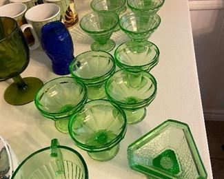 Vintage Green Glass