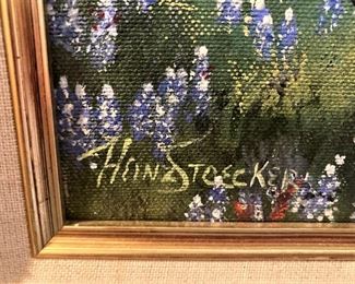 "Bluebonnet Creek" - original oil by Heinz Stoecker - 16" x 20 "