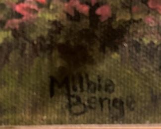 "Garden Scene" by Milbie Benge - 9" x 12"