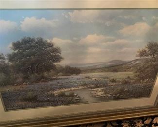 "Hill Country Spring" print by Thrasher (William Robert Thrasher was born in Lamar County, Texas in 1908.)