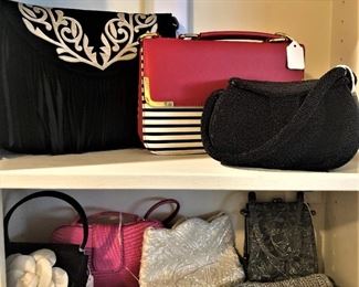 Variety of purses & evening bags