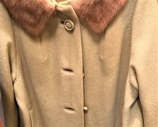 Jacket with mink collar
