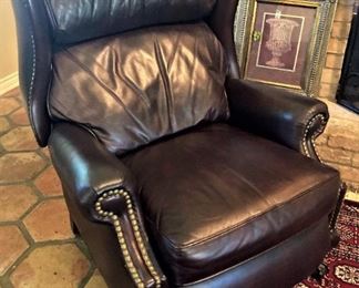 Recliner with nail-head trim
