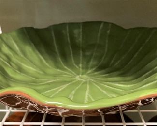 Large green serving bowl