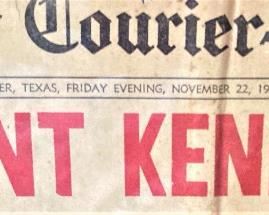 November 22, 1963, Tyler Courier-Times