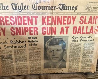 JFK assassination newspaper