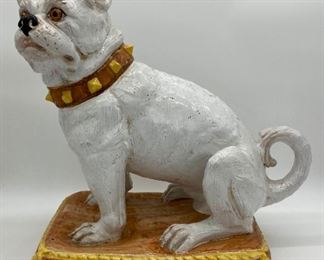 Italian PV (Peasant Village) dog on pillow figurine