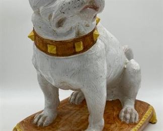Italian PV (Peasant Village) dog on pillow figurine