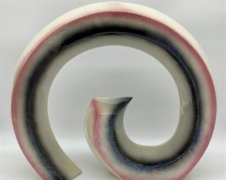 Mid-Century Michael Anthony's of Ft. Lauderdale signed ceramic swirl; 450-LC
