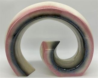 Mid-Century Michael Anthony's of Ft. Lauderdale signed ceramic swirl; 450-SC