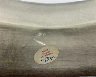 Mid-Century Michael Anthony's of Ft. Lauderdale signed ceramic swirl; 450-SC