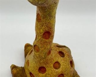 Vintage Buhner Studio whimsical clay giraffe figurine