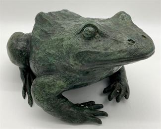 Large brass frog