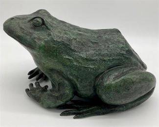 Large brass frog