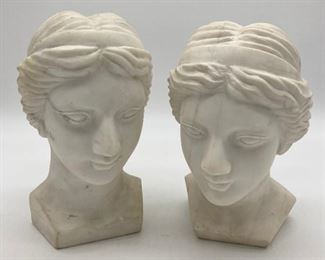 Vintage Marble busts (set of 2)