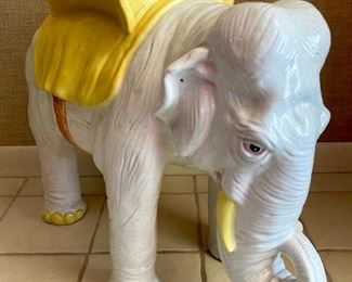 Italian pottery elephant plant stand