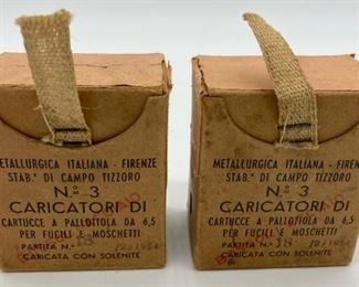 Vintage Italian ammunition boxes