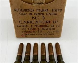 Vintage Italian ammunition and box