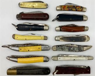 Various vintage pocket knives including Imperial Ireland