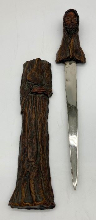 Vintage wooden man dagger