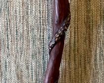 Vintage hand-carved man and snake walking cane