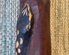 Vintage hand-carved man and snake walking cane