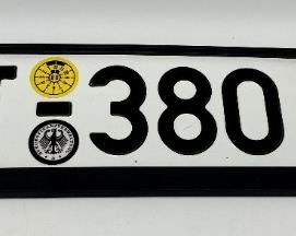 Vintage German license plate