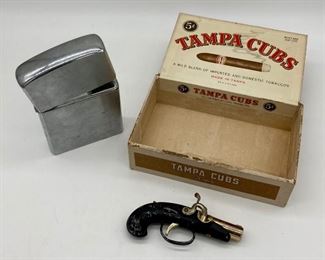 Vintage lighters and cigar box (sold separately)