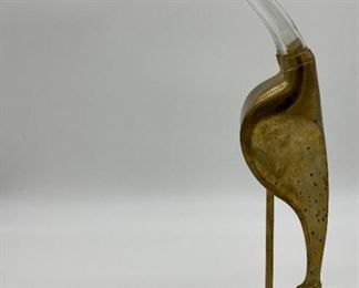 Karl Springer style brass and Lucite gazelle bust