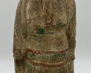 Vintage hand carved and painted Asian man