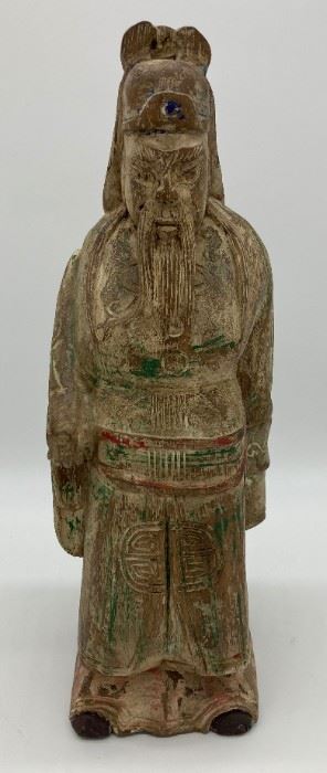 Vintage hand carved and painted Asian man