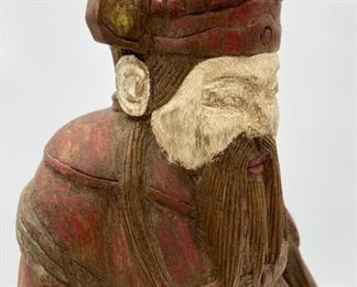 Vintage hand carved and painted Asian man