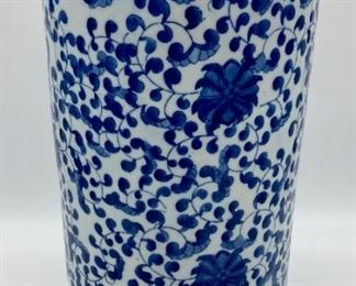 Chinese blue and white umbrella stand