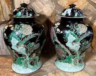 Vintage Tonghzi Temple jars (2 available)