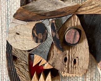 Felice Botta reclaimed wood collage