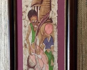 Signed Chauqui African art panel