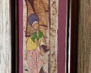 Signed Chauqui African art panel