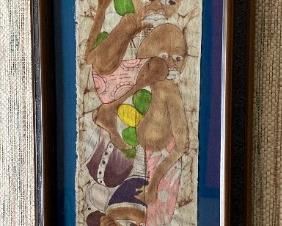 Signed Chauqui African art panel
