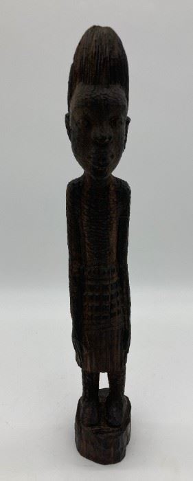 Hand-carved statue signed OZIEGBE