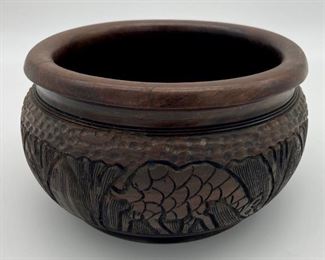 Vintage hand-carved African bowl