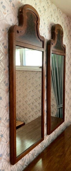 Vintage Drexel wood frame mirrors