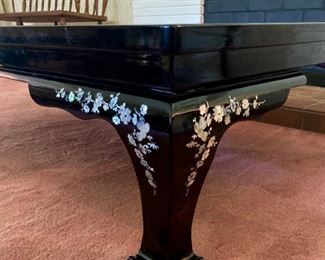 Black lacquer and mother-of-pearl table
