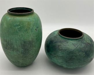 Vintage copper vases