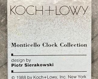 Koch & Lowy Italian marble clock