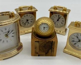 Various miniature clocks